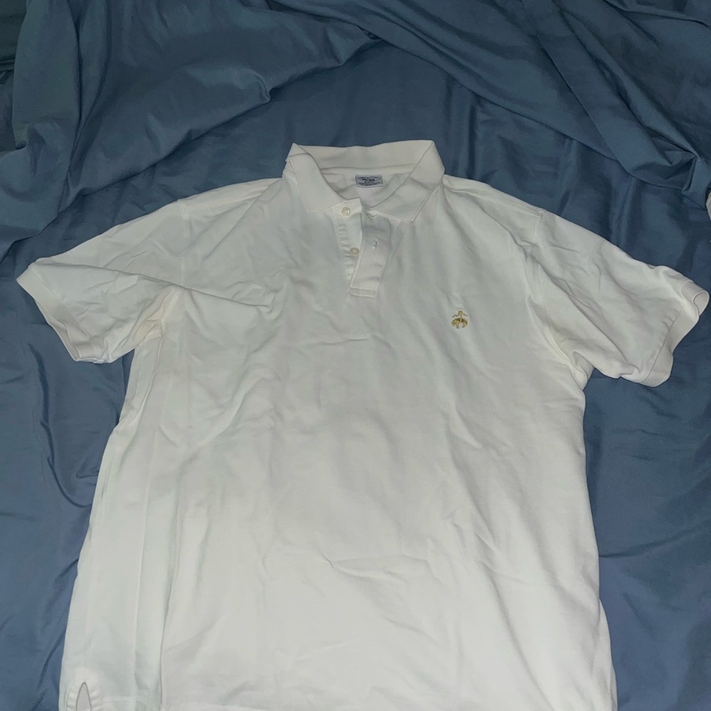 Brooks Brothers White Polo Shirt Classic Style